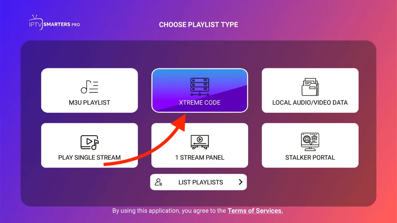 Select Xtreme Codes Login